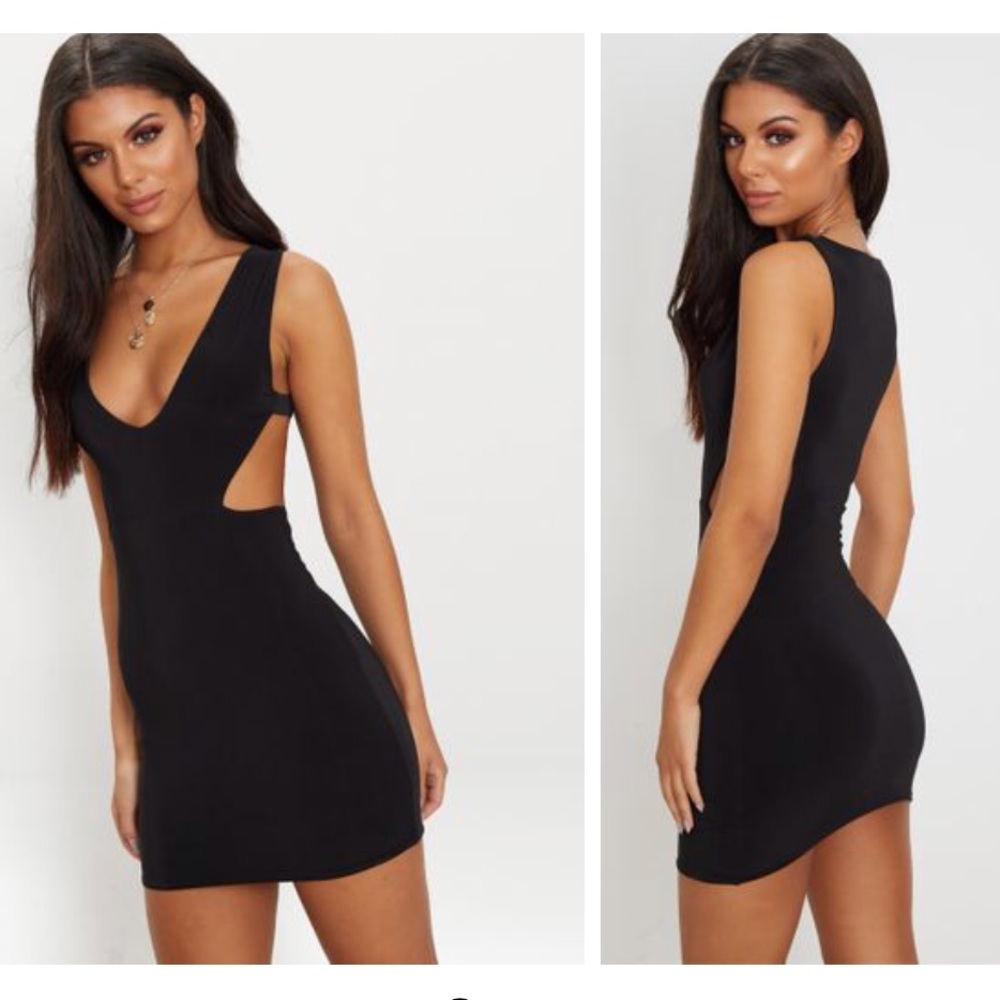 Black cut-out dress from PrettyLittleThing